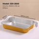 330 Series Rectangular Aluminum Foil Food Container - 3500ml (118 oz)
