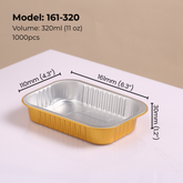 11oz-320ml-Rectangular-aluminum-foil-food-container