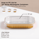 PP Snap-On Lid for 161 Series Rectangular Aluminum Foil Food Container(Fits 11oz/320ml, 15oz/450ml, 23oz/680ml)