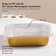 PP Snap-On Lid for 221 Series Rectangular Aluminum Foil Food Container(Fits 35oz/1025ml, 47oz/1400ml, 61oz/1800ml)