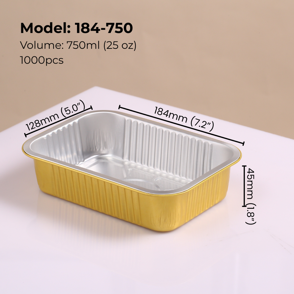 25oz-750ml-Rectangular-aluminum-foil-food-container