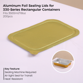 Aluminum Foil Sealing Lid for 320 Series Round Aluminum Foil Food Container(Fits 135oz/4000ml,215oz/6370ml)