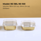 Discover FoilTrust 90 Series square aluminum containers. FDA & SGS certified, heat-resistant, and leak-proof for bakery.