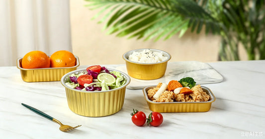 Aluminum foil food containers for restaurants, catering, and meal prep businesses