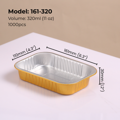 11oz-320ml-Rectangular-aluminum-foil-food-container