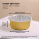 280 Series Smooth-Wall Round Aluminum Foil Food Container - 5000ml (169 oz)