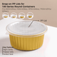 PP Snap-On Lid for 180 Series Round Aluminum Foil Food Container (Fits 31oz/920ml,38oz/1130ml,46oz/1370ml,57oz/1700ml)