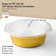 PP Snap-On Lid for 197 Series Round Aluminum Foil Food Container(Fits 48oz/1430ml)