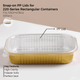 PP Snap-On Lid for 220 Series  Rectangular Aluminum Foil Food Container(Fits 36oz/1050ml)