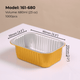 161 Series Rectangular Aluminum Foil Food Container - 680ml (23 oz)