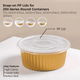 PP Snap-On Lid for 250 Series Round Aluminum Foil Food Container(Fits 68oz/2000ml,85oz/2500ml,101oz/3000ml,118oz/3500ml)