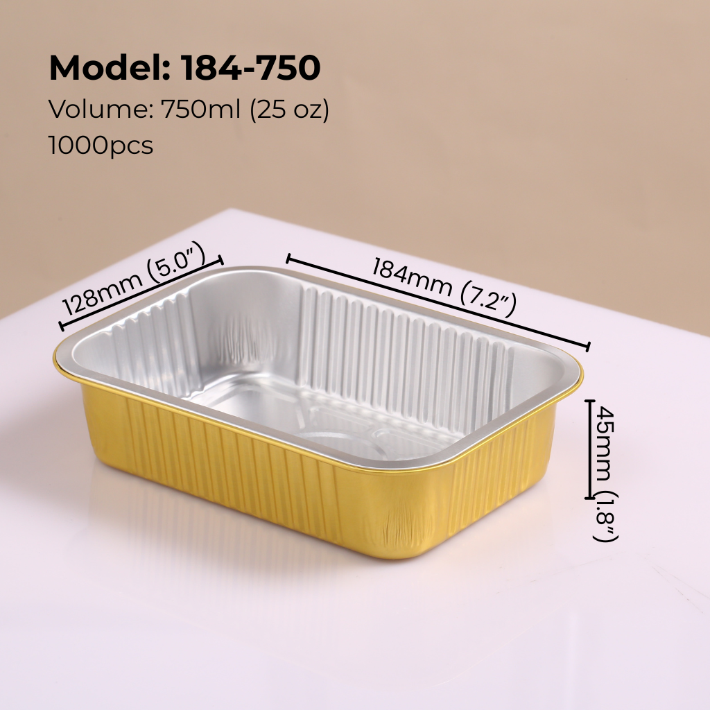 25oz-750ml-Rectangular-aluminum-foil-food-container