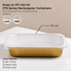 PP Snap-On Lid for 278 Series Rectangular Aluminum Foil Food Container(Fits 74oz/2200ml,112oz/3300ml)