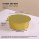 160 Series Smooth-Wall Round Aluminum Foil Food Container - 800ml (27 oz)