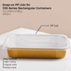 PP Snap-On Lid for 330 Series Rectangular Aluminum Foil Food Container(Fits 91oz/2700ml 118oz/3500ml)