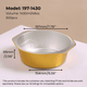 197 Series Smooth-Wall Round Aluminum Foil Food Container - 1430ml (48 oz)