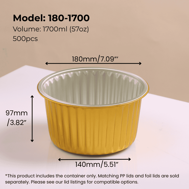 aluminum foil food container for catering and meal prep