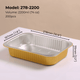 278 Series Rectangular Aluminum Foil Food Container - 2200ml (74 oz)