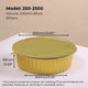 250 Series Smooth-Wall Round Aluminum Foil Food Container - 2500ml (85 oz)