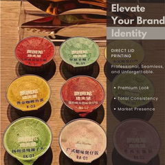 Foiltrust custom branding aluminum foil containers with personalized logo stickers