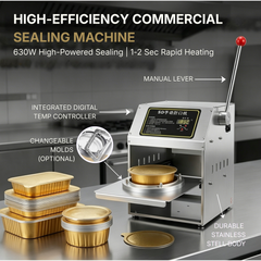 Foiltrust 630W high-efficiency commercial sealing machine for food packaging