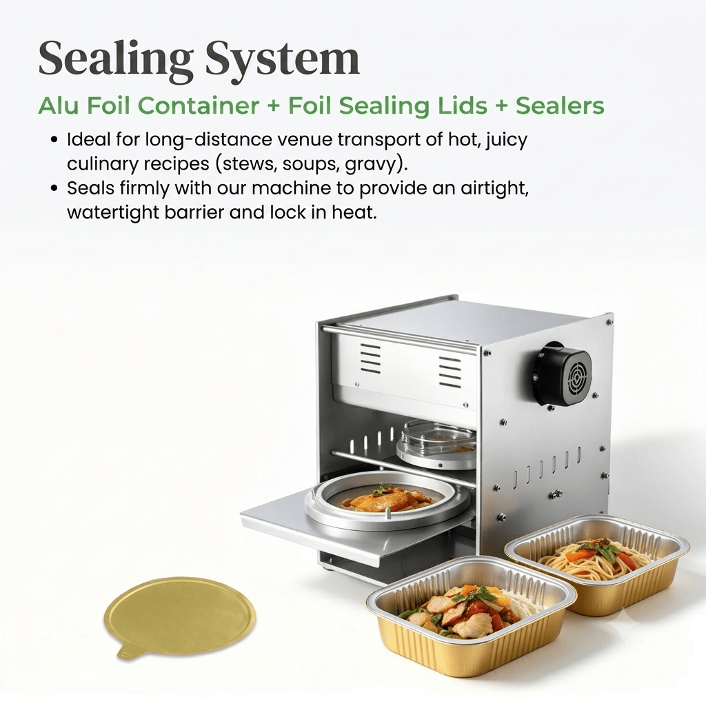 Foiltrust complete sealing system: aluminum containers, lids, and sealing machines