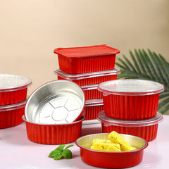 Foiltrust custom color aluminum foil containers for vibrant and branded food presentation