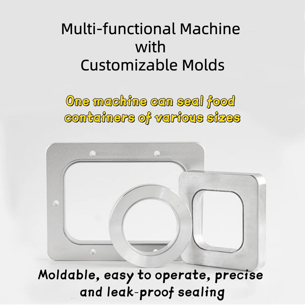 Foiltrust multi-functional sealing machine with customizable molds for various sizes