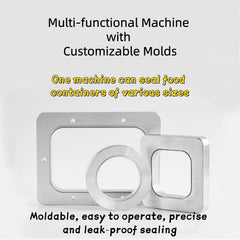 Foiltrust multi-functional sealing machine with customizable molds for various sizes